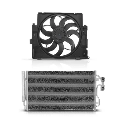 AC Condenser & Single Cooling Fan Assembly Kit