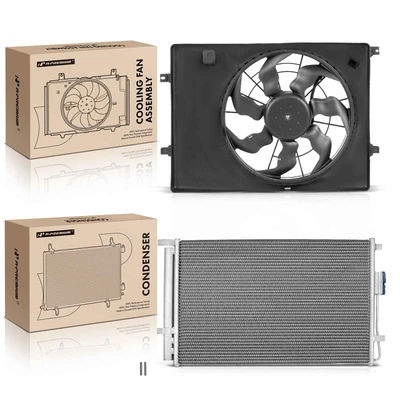 AC Condenser & Single Cooling Fan Assembly Kit