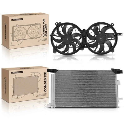 AC Condenser & Dual Cooling Fan Assembly Kit