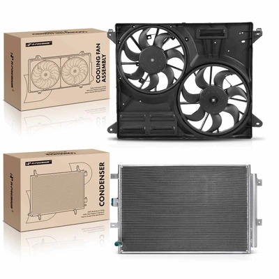 AC Condenser & Dual Cooling Fan Assembly Kit
