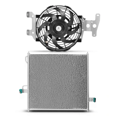 AC Condenser & Single Cooling Fan Assembly Kit