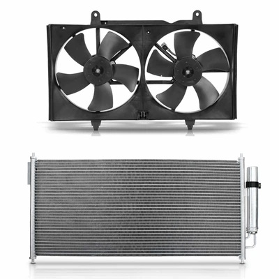 AC Condenser & Dual Cooling Fan Assembly Kit
