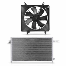 AC Condenser & Single Cooling Fan Assembly Kit for 2002-2006 Acura RSX