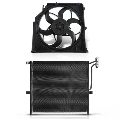 AC Condenser & Single Cooling Fan Assembly Kit