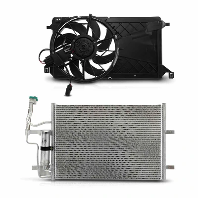 AC Condenser & Single Cooling Fan Assembly Kit