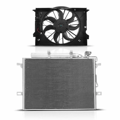 AC Condenser & Single Cooling Fan Assembly Kit