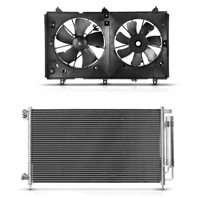 AC Condenser & Dual Cooling Fan Assembly Kit