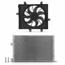 AC Condenser & Single Cooling Fan Assembly Kit for Chrysler PT Cruiser 2006-2010