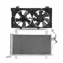 AC Condenser & Dual Cooling Fan Assembly Kit for Mazda 6 2003-2008 3.0L