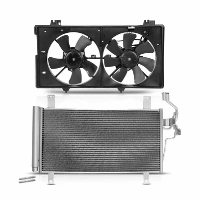 AC Condenser & Dual Cooling Fan Assembly Kit