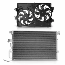 AC Condenser & Dual Cooling Fan Assembly Kit for 2005 Chevrolet Equinox