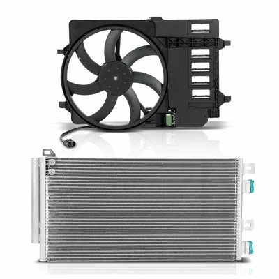 AC Condenser & Single Cooling Fan Assembly Kit