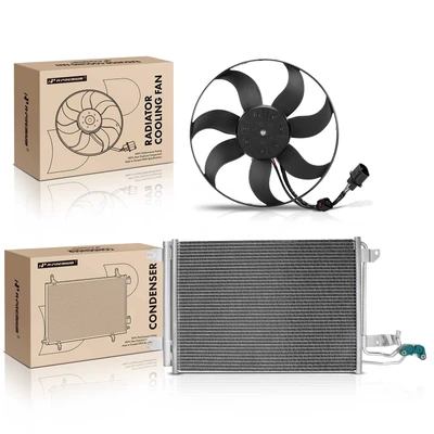 AC Condenser & Single Cooling Fan Assembly Kit