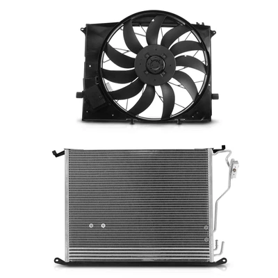AC Condenser & Single Cooling Fan Assembly Kit