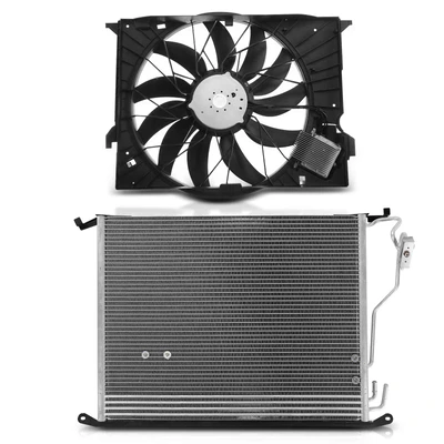 AC Condenser & Single Cooling Fan Assembly Kit