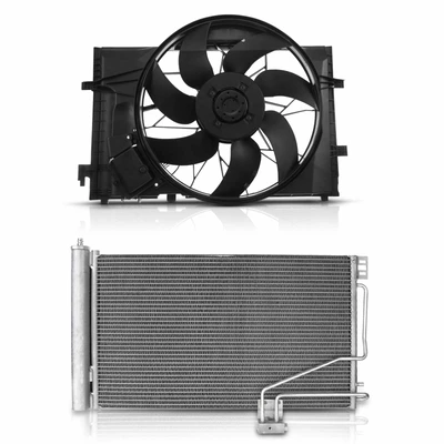 AC Condenser & Single Cooling Fan Assembly Kit