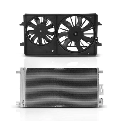 AC Condenser & Dual Cooling Fan Assembly Kit