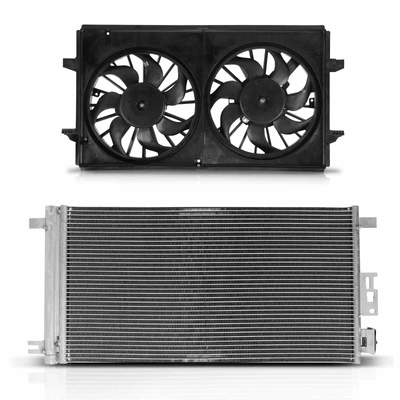 AC Condenser & Dual Cooling Fan Assembly Kit