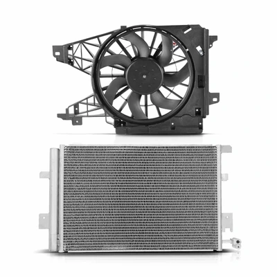 AC Condenser & Single Cooling Fan Assembly Kit