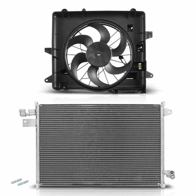 AC Condenser & Single Cooling Fan Assembly Kit