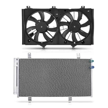 AC Condenser & Dual Cooling Fan Assembly Kit for 2007-2009 Toyota Camry