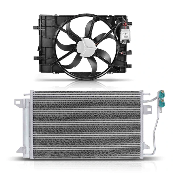 AC Condenser & Cooling Fan Assembly Kit for Ford Fusion 2006-2009 Lincoln
