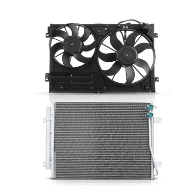 AC Condenser & Dual Cooling Fan Assembly Kit