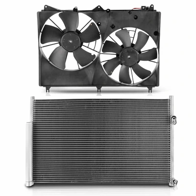 AC Condenser & Dual Cooling Fan Assembly Kit