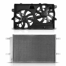 AC Condenser & Dual Cooling Fan Assembly Kit for 2007-2011 Lincoln MKX