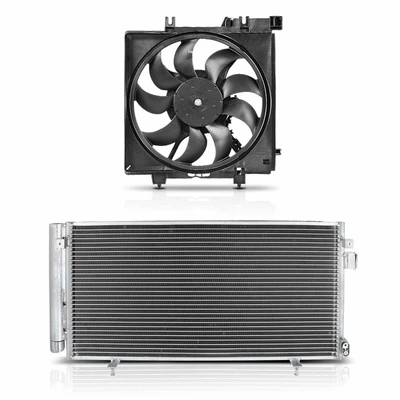 AC Condenser & Single Cooling Fan Assembly Kit