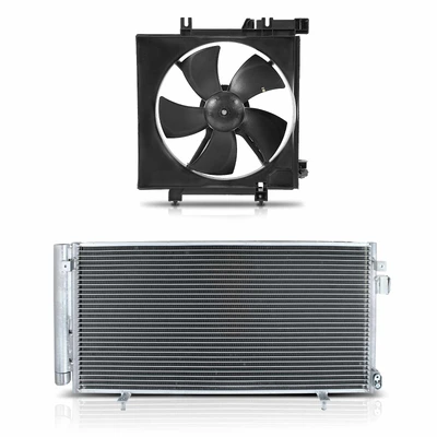 AC Condenser & Single Cooling Fan Assembly Kit