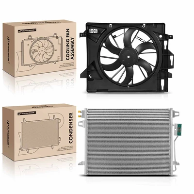AC Condenser & Single Cooling Fan Assembly Kit