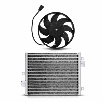AC Condenser & Single Cooling Fan Assembly Kit