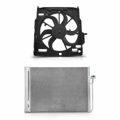 AC Condenser & Single Cooling Fan Assembly Kit