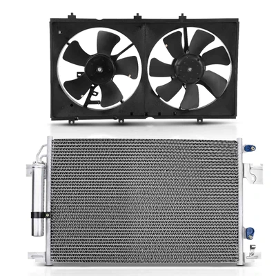 AC Condenser & Dual Cooling Fan Assembly Kit