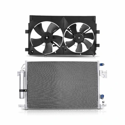 AC Condenser & Dual Cooling Fan Assembly Kit