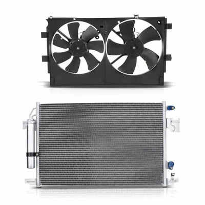 AC Condenser & Dual Cooling Fan Assembly Kit