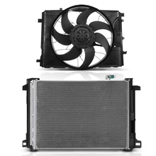 AC Condenser & Single Cooling Fan Assembly Kit for 2013-2014 Mercedes-Benz C300