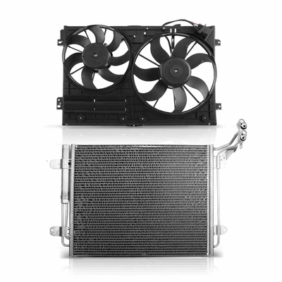 AC Condenser & Dual Cooling Fan Assembly Kit