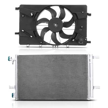 AC Condenser & Single Cooling Fan Assembly Kit for Buick Verano Chevrolet Cruze