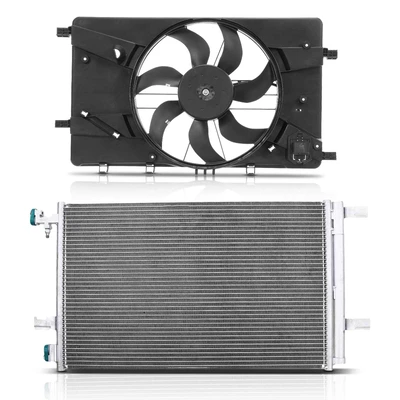 AC Condenser & Single Cooling Fan Assembly Kit