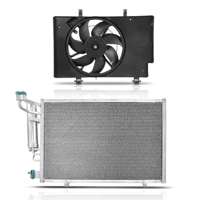 AC Condenser & Single Cooling Fan Assembly Kit