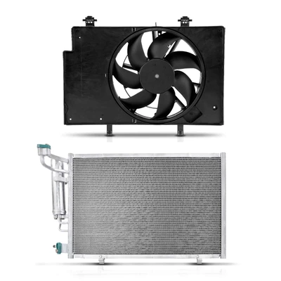 AC Condenser & Single Cooling Fan Assembly Kit