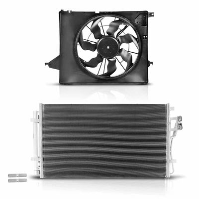 AC Condenser & Single Cooling Fan Assembly Kit