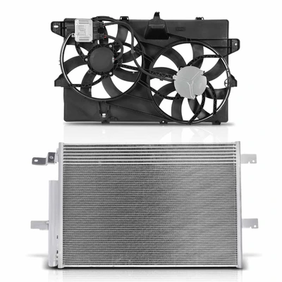 AC Condenser & Dual Cooling Fan Assembly Kit