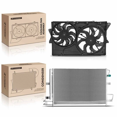 AC Condenser & Dual Cooling Fan Assembly Kit