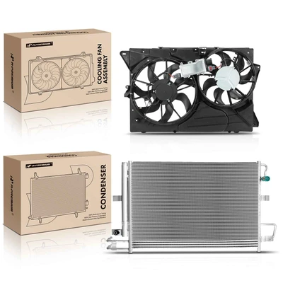 AC Condenser & Dual Cooling Fan Assembly Kit