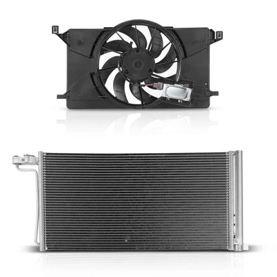 AC Condenser & Single Cooling Fan Assembly Kit