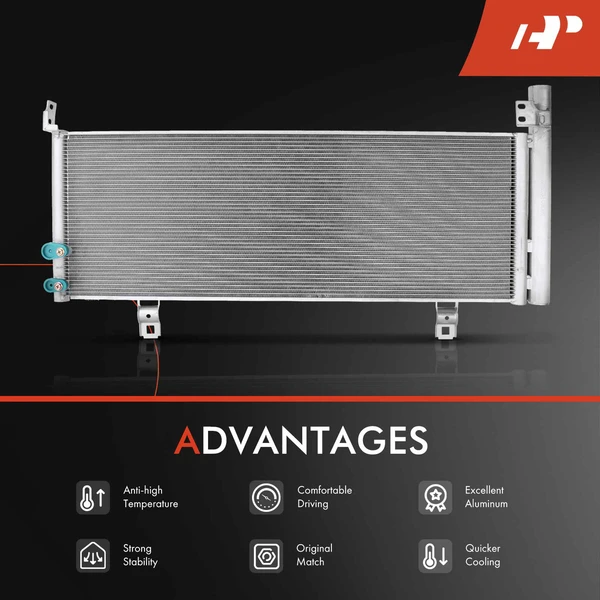 AC Condenser & Cooling Fan Assembly Kit for Toyota Avalon 2013-2018 Camry 2.5L