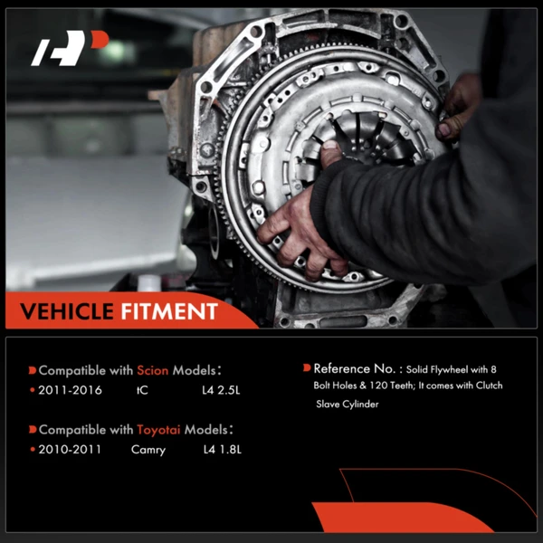 Transmission Clutch Kit & Flywheel for Toyota Camry 2010-2011 Scion tC L4 2.5L